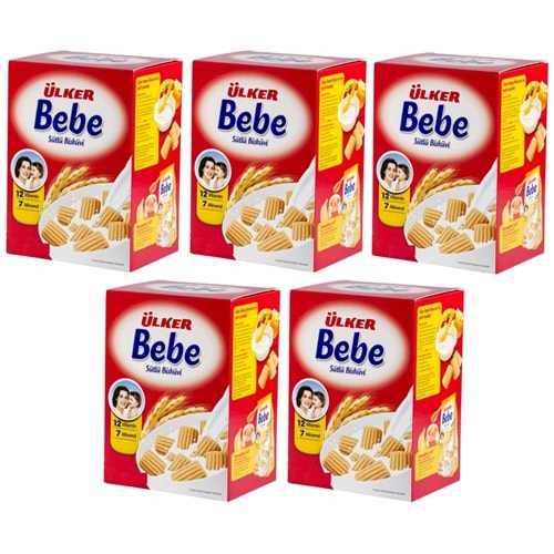 Ülker Bebe Bisküvisi 800Gr 12 Vitaminli Kutu 5 Li Set