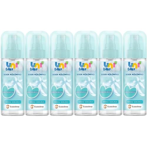 Uni Baby Bebek Kolonyası 150ML Nemlendiricili/Bebeksi Dokunuş (6 Lı Set)