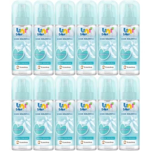 Uni Baby Bebek Kolonyası 150ML Nemlendiricili/Bebeksi Dokunuş (12 Li Set)