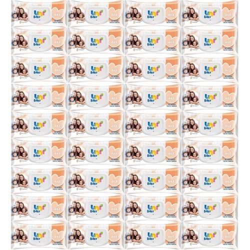 Uni Baby Islak Havlu Mendil 90 Yaprak Aile (36 Lı Set) 3240 Yaprak Plastik Kapaklı
