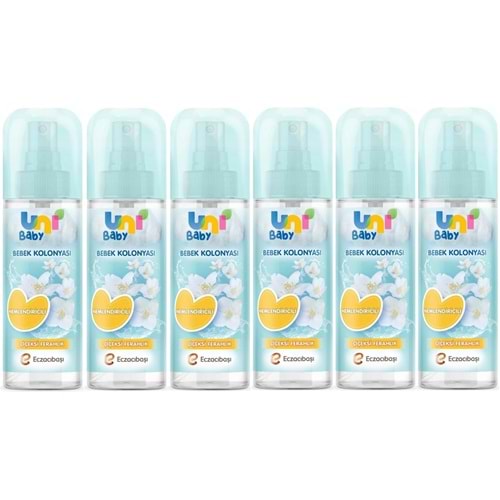 Uni Baby Bebek Kolonyası 150ML Nemlendiricili/Çiçeksi Ferahlık (6 Lı Set)