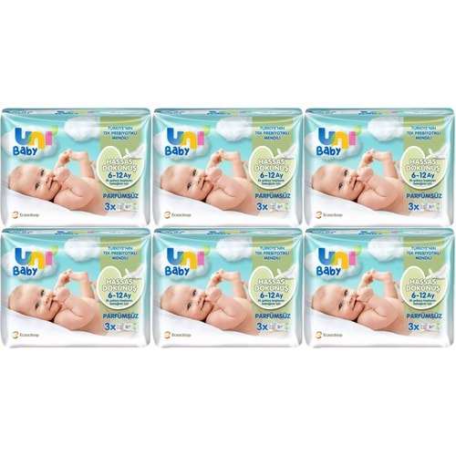 Uni Baby Islak Havlu Hassas Dokunuş 52 Yaprak (18 Li Set) 936 Yaprak (6PK*3)