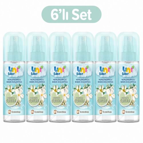Uni Baby Bebek Kolonyası 150ML Nemlendiricili - Bahar Çiçekleri (6 Lı Set)