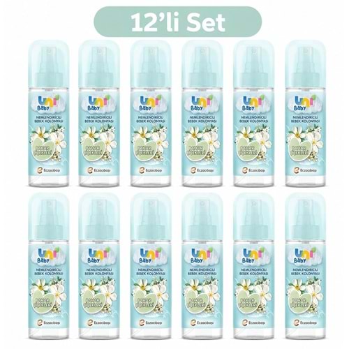 Uni Baby Bebek Kolonyası 150ML Nemlendiricili - Bahar Çiçekleri (12 Li Set)