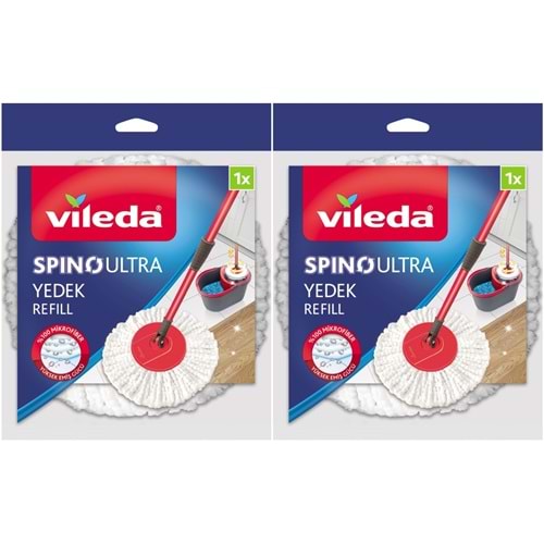 Vileda Spino Ultra Yedek Mop Paspas Ucu (%100 Mikrofiber) (2 Li Set)