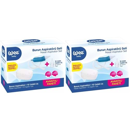 Wee Baby Burun Aspiratörü Seti Şeffaf (WEE945) (2 Li Set)