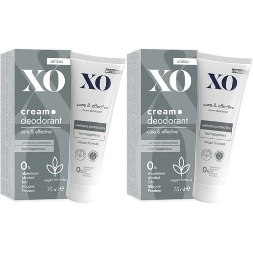 XO Krem Deodorant 75ML Unisex Care & Effective Parfümlü (2 Li Set)