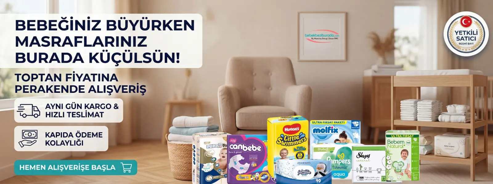 Prima, Molfix, Sleepy bebek bezi çeşitleri ve ıslak mendiller