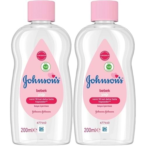 Johnsons Baby Bebek Yağı 200ML Nemlendirici (Pembe) (2 Li Avantaj Pk)