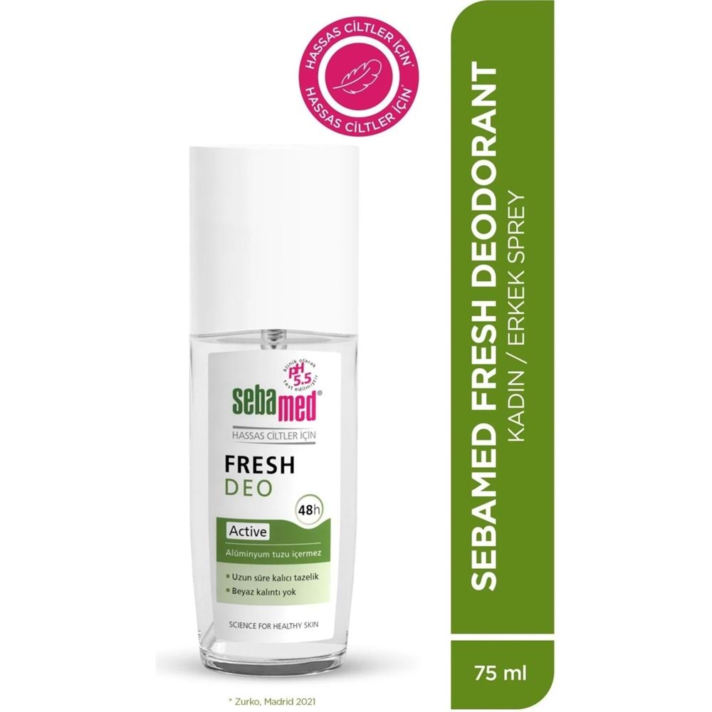 Sebamed Deodorant Sprey 75 ML Fresh Active