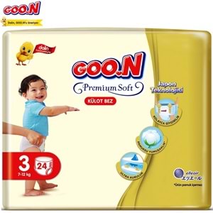 Goon Premium Soft Eko Külot Bebek Bezi Beden:3 (7-12Kg) Midi 24 Adet