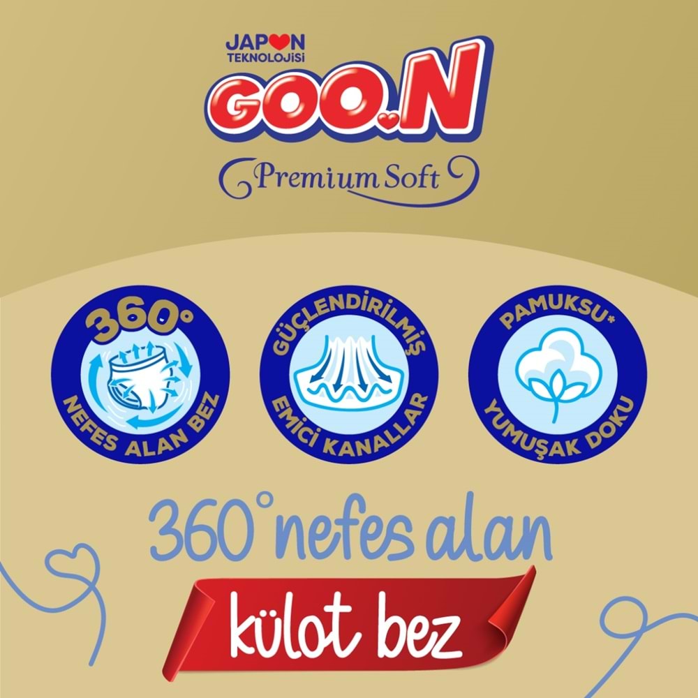 Goon Premium Soft Külot Bebek Bezi Beden:6 (15-25Kg) Extra Large 28 Adet Ekonomik Pk