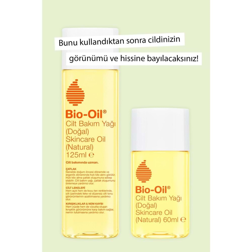 Bio-Oil %100 Natural Çatlak Karşıtı & Leke Karşıtı Nemlendirici Doğal Cilt Bakım Yağı 125ML