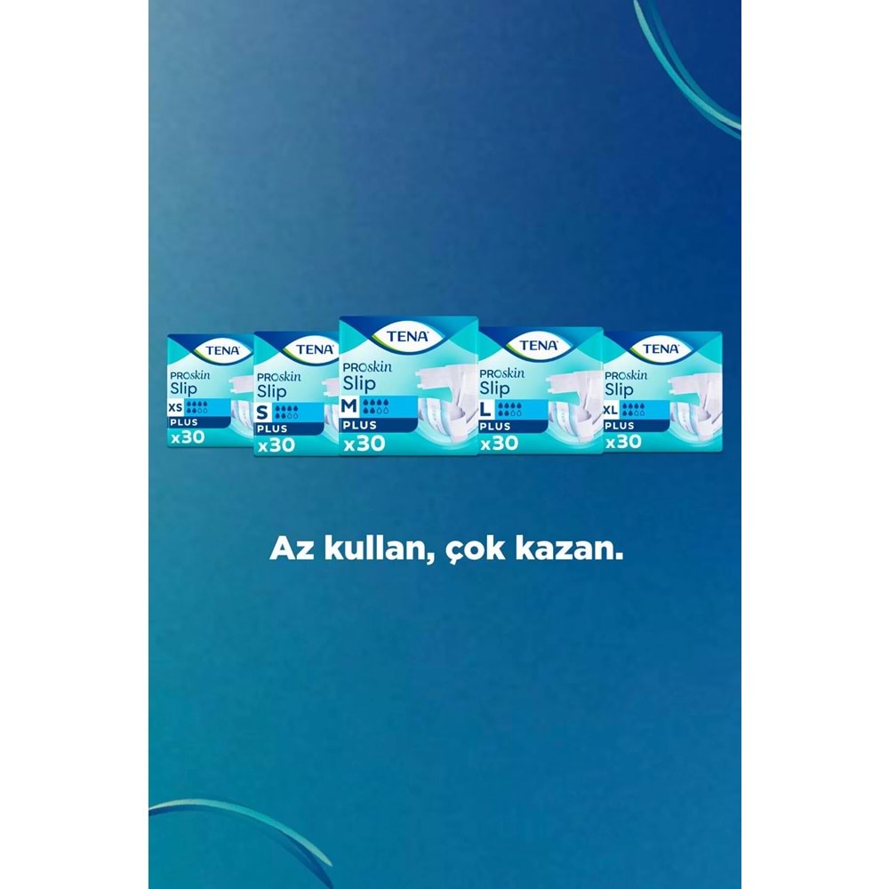 Tena Proskin Slip Plus Bel Bantlı Yetişkin Bezi M - Orta - Medium 30 Adet