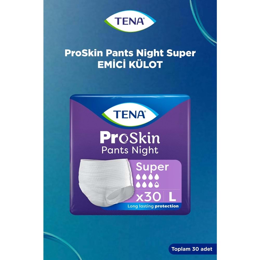 Tena Proskin Pants Süper Night Gece Emici Külot Yetişkin Bezi L - Büyük - Large 30 Adet