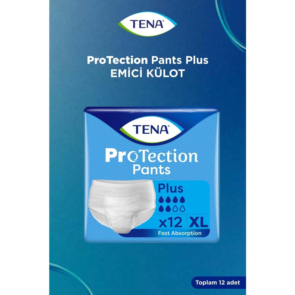 Tena ProTection Pants Plus Emici Külot Yetişkin Bezi XL - Ekstra Büyükü - Extra Large 12 Adet
