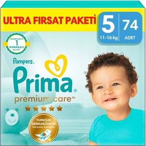 Prima Premium Care Bebek Bezi Beden:5 (11-16KG) Junior 74 Adet Ultra Fırsat Pk