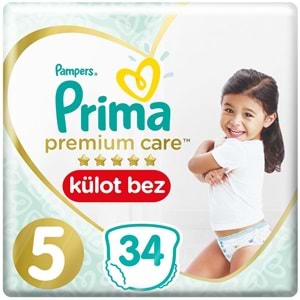 Prima Premium Care Külot Bebek Bezi Beden:5 (12-17Kg) Junior 34 Adet Ekonomik Pk
