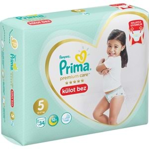 Prima Premium Care Külot Bebek Bezi Beden:5 (12-17Kg) Junior 34 Adet Ekonomik Pk
