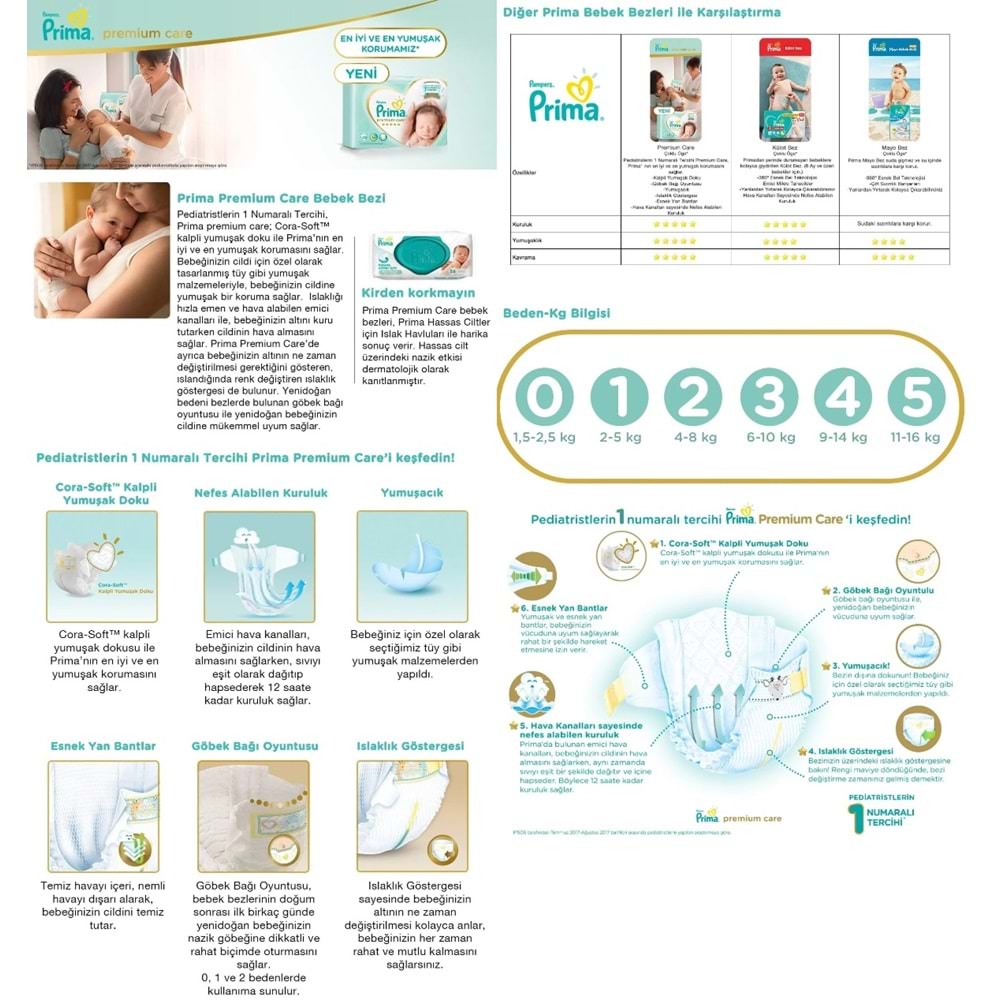 Prima Premium Care Bebek Bezi Beden:5 (11-16KG) Junior 108 Adet Aylık Fırsat Pk