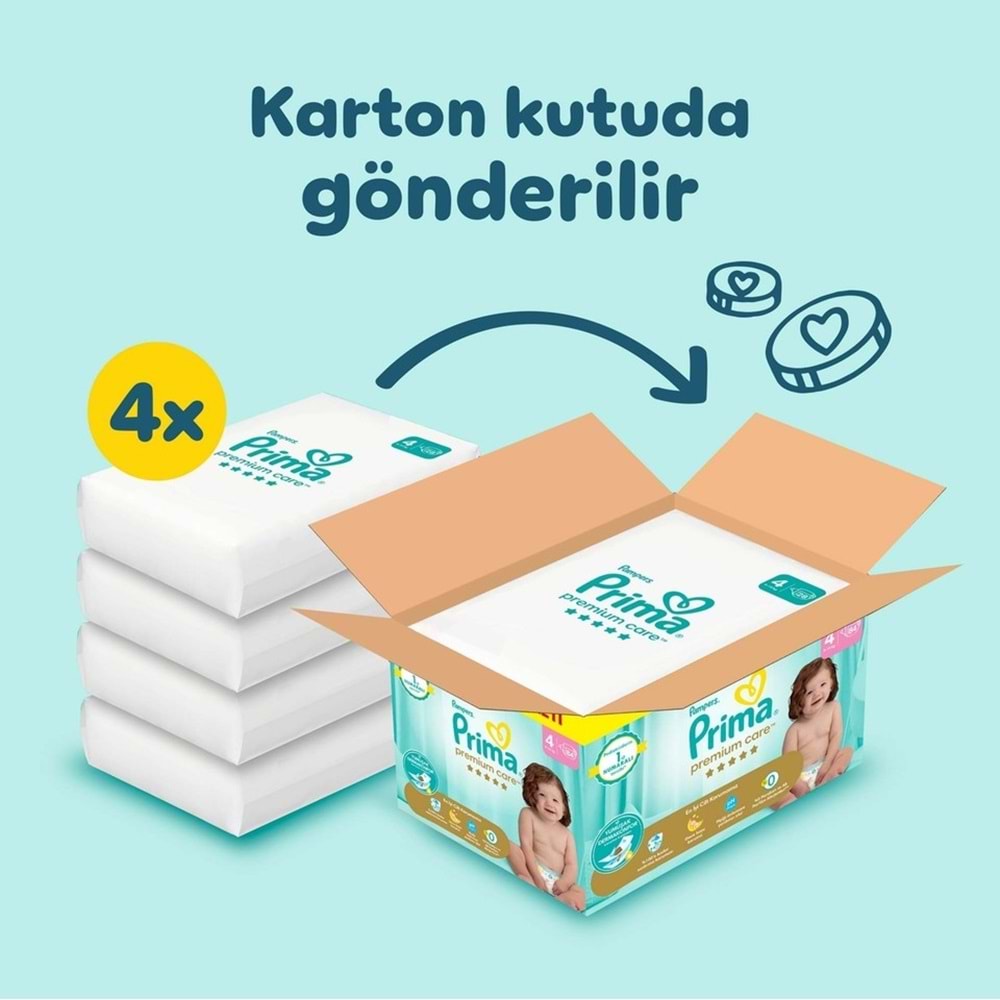 Prima Premium Care Bebek Bezi Beden:4 (9-14KG) Maxi 84 Adet Ultra Fırsat Pk
