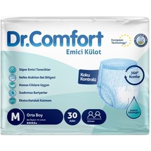 Dr.Comfort Yetişkin Bezi Emici Külot M - Orta - Medium 30 Adet Tekli Pk