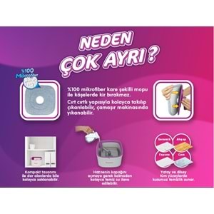 Parex Wondero Otomatik Temizlik Seti (Temiz & Kirlik Suyu Ayıran Özellik)