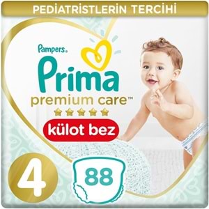 Prima Premium Care Külot Bebek Bezi 4 Beden 9-15 KG 88 Adet Süper Ekonomik Pk