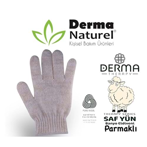 Derma Naturel Therapy Saf Yün Parmaklı Banyo Eldiveni