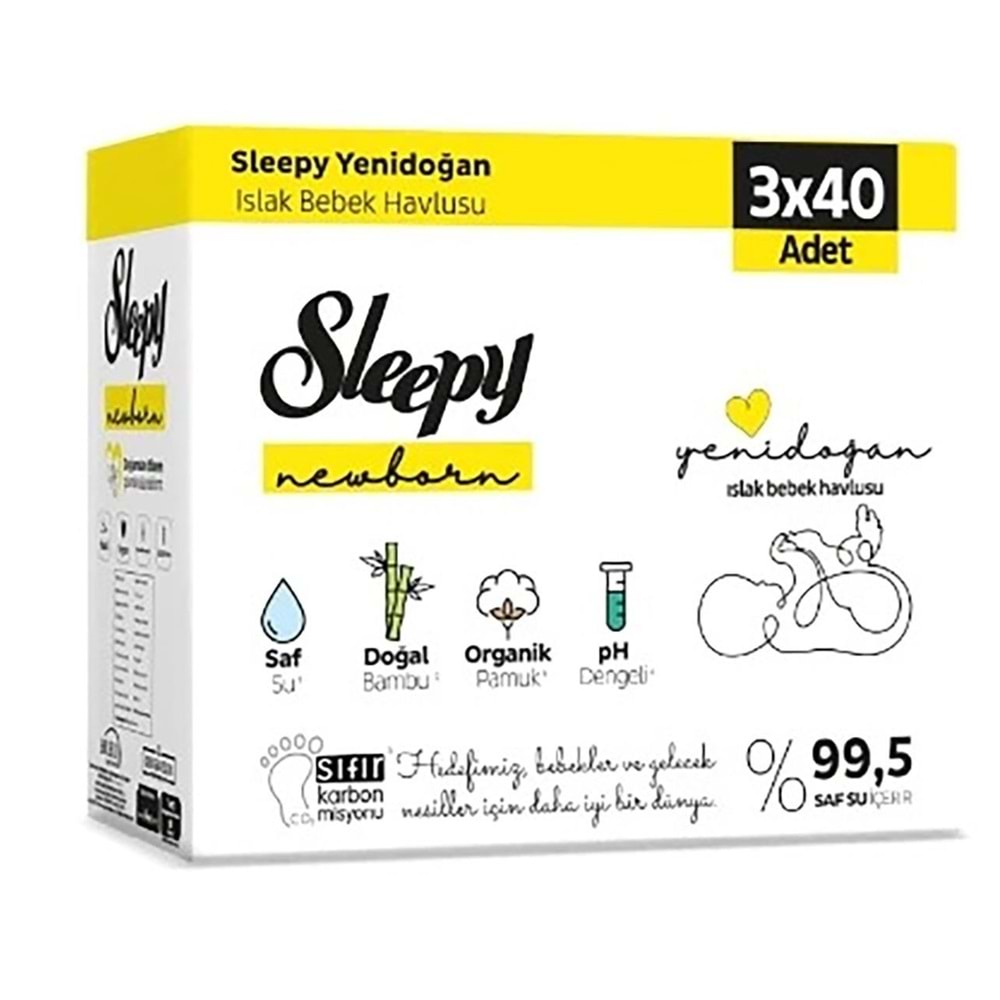 Sleepy Merhaba Bebek Seti Yeni Doğan Doğuma Hazırlık Paketi Naturel Bebek Bezi