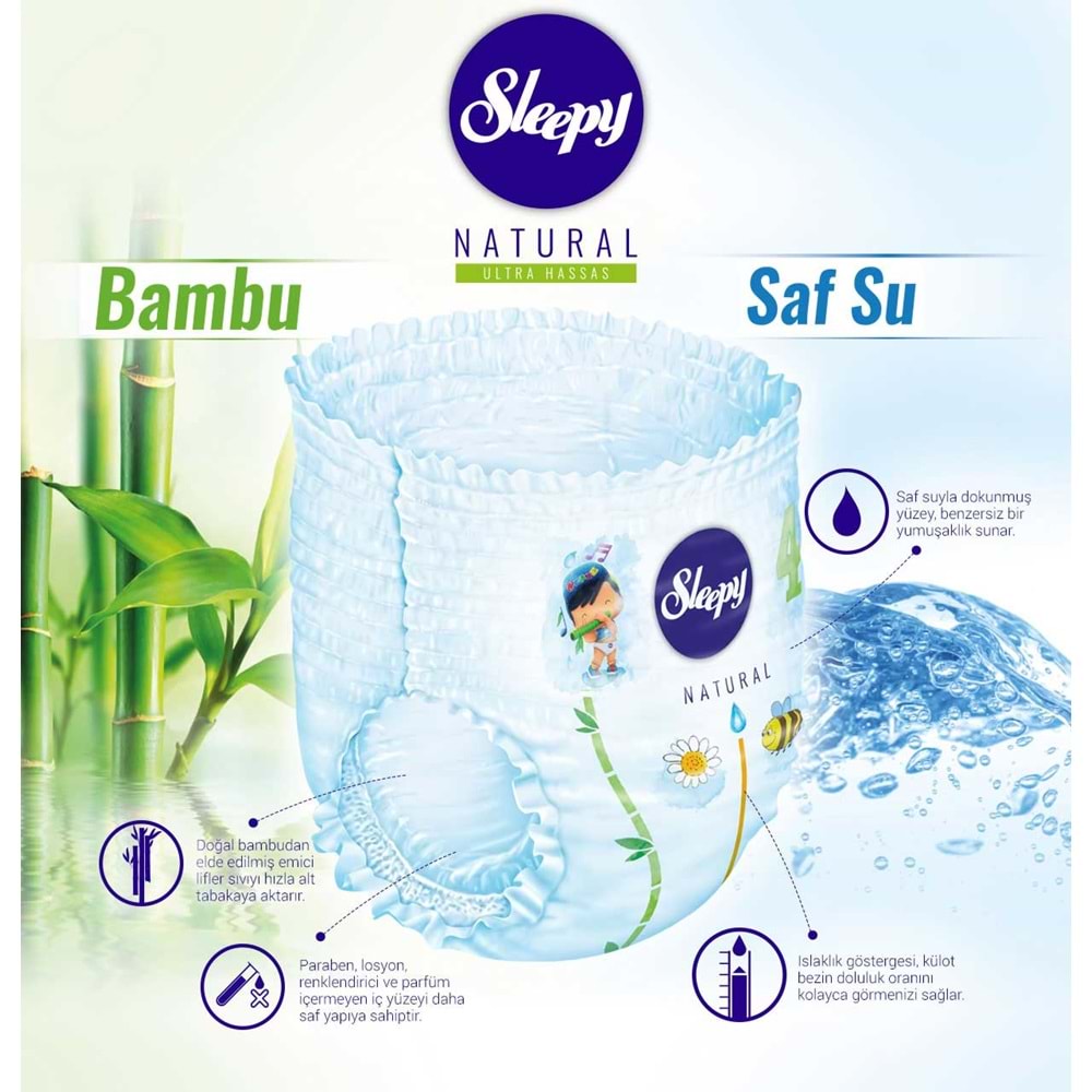 Sleepy Külot Bebek Bezi Beden:4 (7-14Kg) Maxi 60 Adet Jumbo Pk Serisi