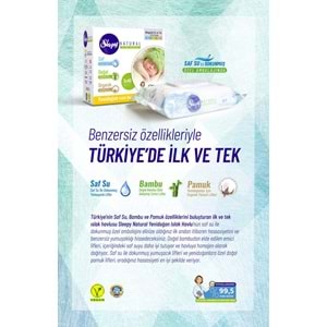 Sleepy Islak Havlu Mendil Pamuklu Yenidoğan Natural Bambu 40 Yaprak Tekli Pk