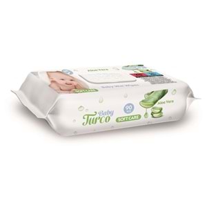 Baby Turco Islak Havlu Mendil Soft Care Aloe Vera 90 Yaprak Tekli Pk Plastik Kapaklı