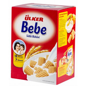 Ülker Sütlü Bebe Bisküvisi 800GR (12 Vitaminli 7 Minarelli) Kutu