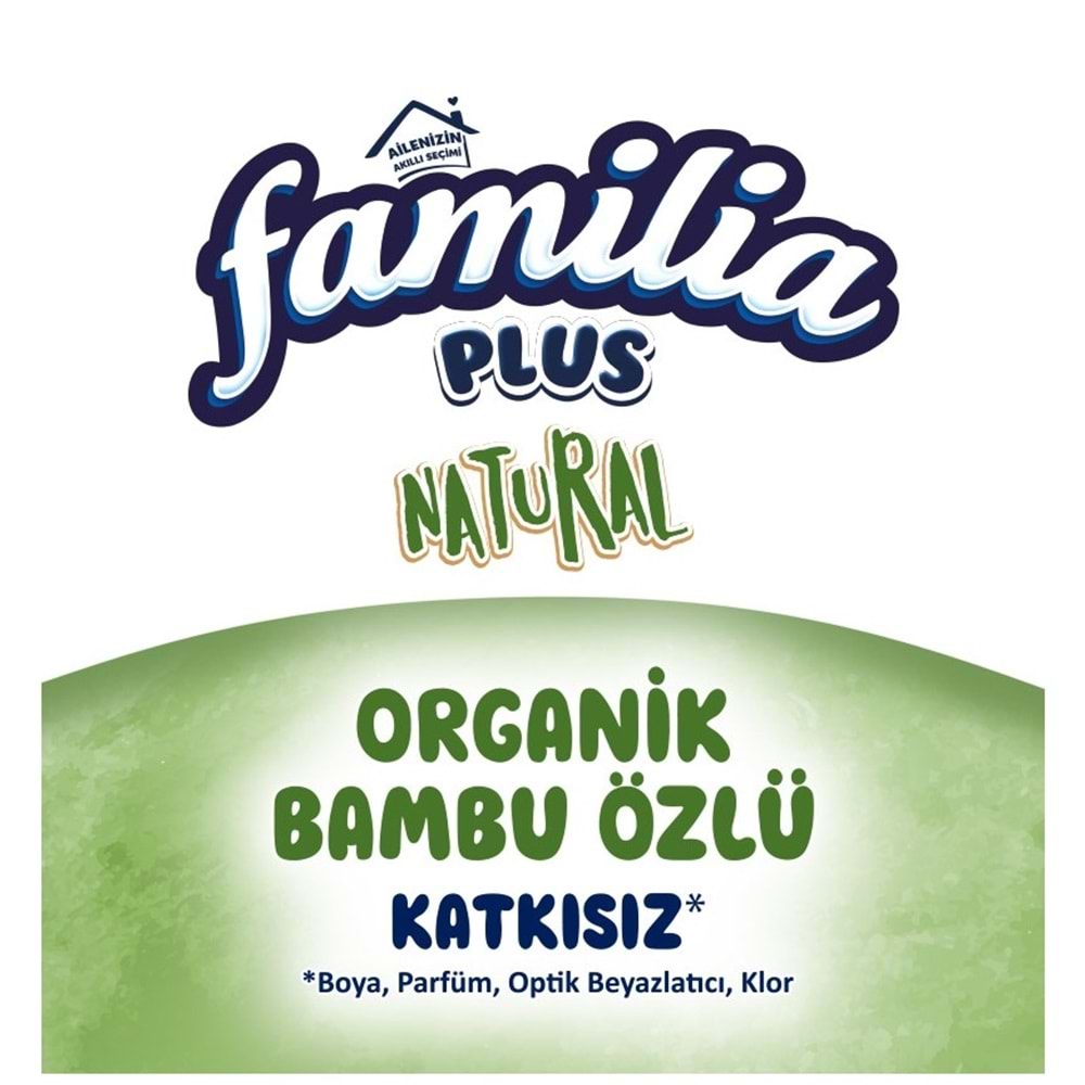 Familia Plus Kağıt Havlu (3 Katlı) 16 Lı Paket Natural (Organik Bambu Özlü)
