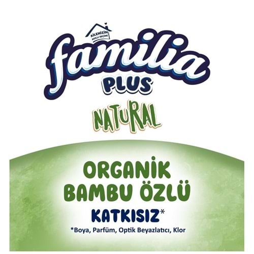 Familia Plus Kağıt Havlu (3 Katlı) 16 Lı Paket Natural (Organik Bambu Özlü)