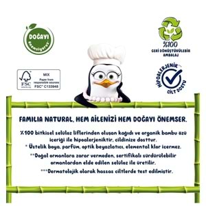 Familia Plus Kağıt Havlu (3 Katlı) 16 Lı Paket Natural (Organik Bambu Özlü)