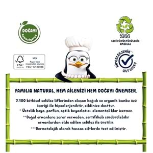 Familia Kağıt Havlu Natural 12 Li Pk (3 Katlı) Organik Bambu özlü