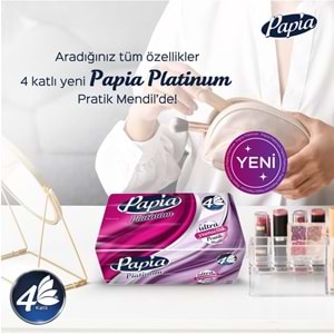 Papia Platinum Pratik Mendil 125 Yaprak (4 Katlı) Tekli Pk