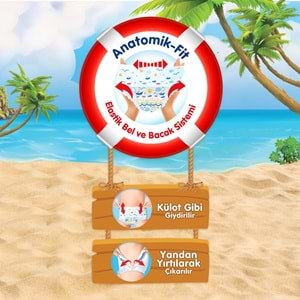 Molfix Swimming Pants (Mayo Bez) Beden:4-5 (9-15Kg) 11 Adet Tekli Paket