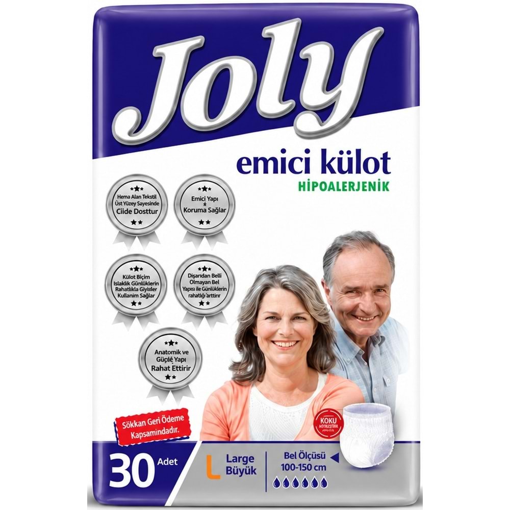 Joly Emici Külot Yetişkin Bezi L - Büyük - Large 30 Adet