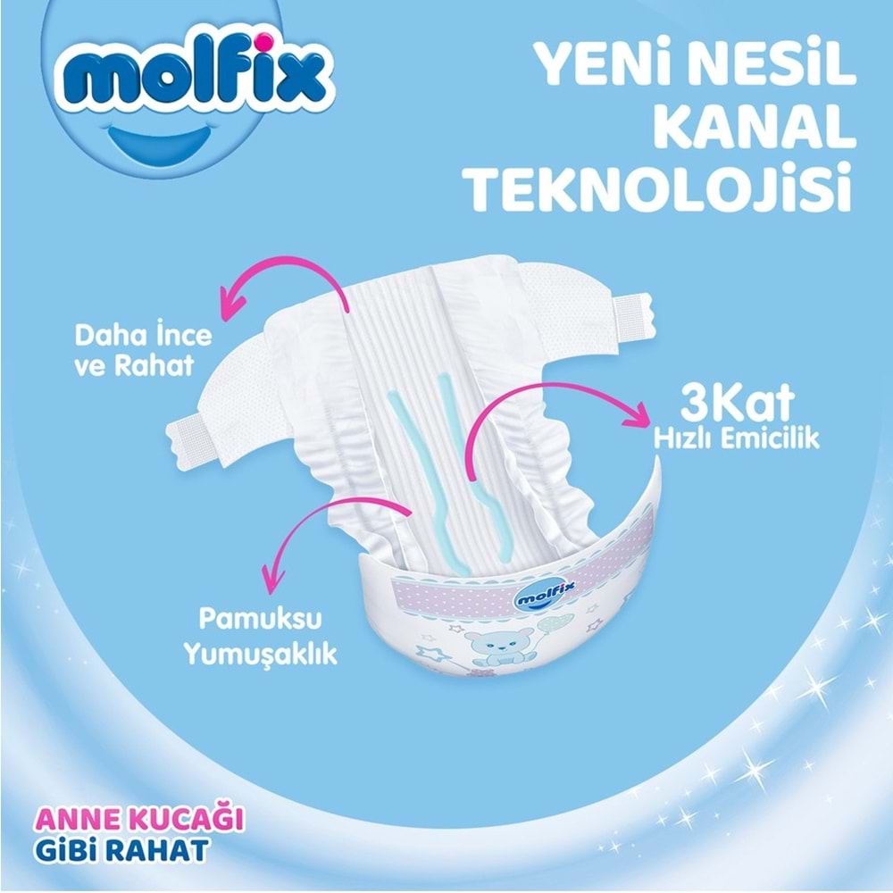 Molfix Bebek Bezi Beden:4 (7-14KG) Maxi 128 Adet Mega Pk