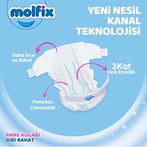 Molfix Bebek Bezi Beden:6 (15+KG) Extra Large 80 Adet Mega Pk