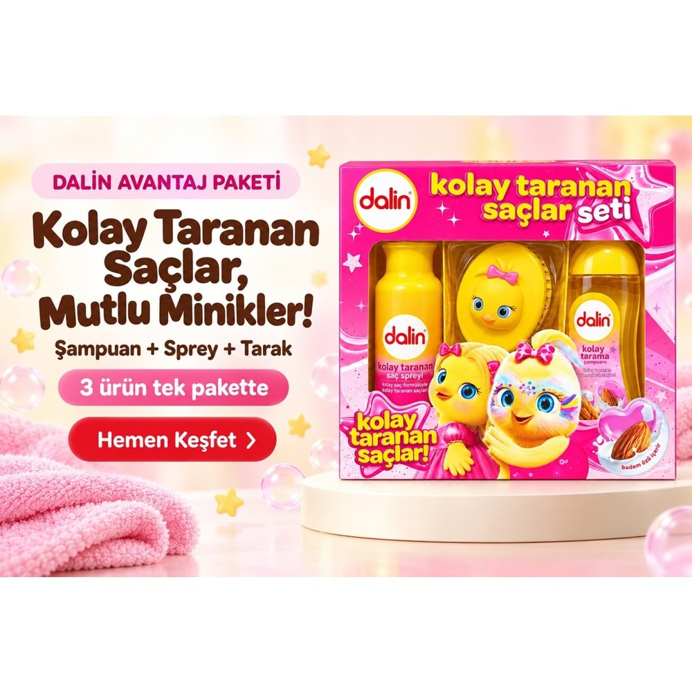 Dalin Kolay Taranan Saçlar Seti (Şampuan + Sprey + Tarak) Avantaj Paket