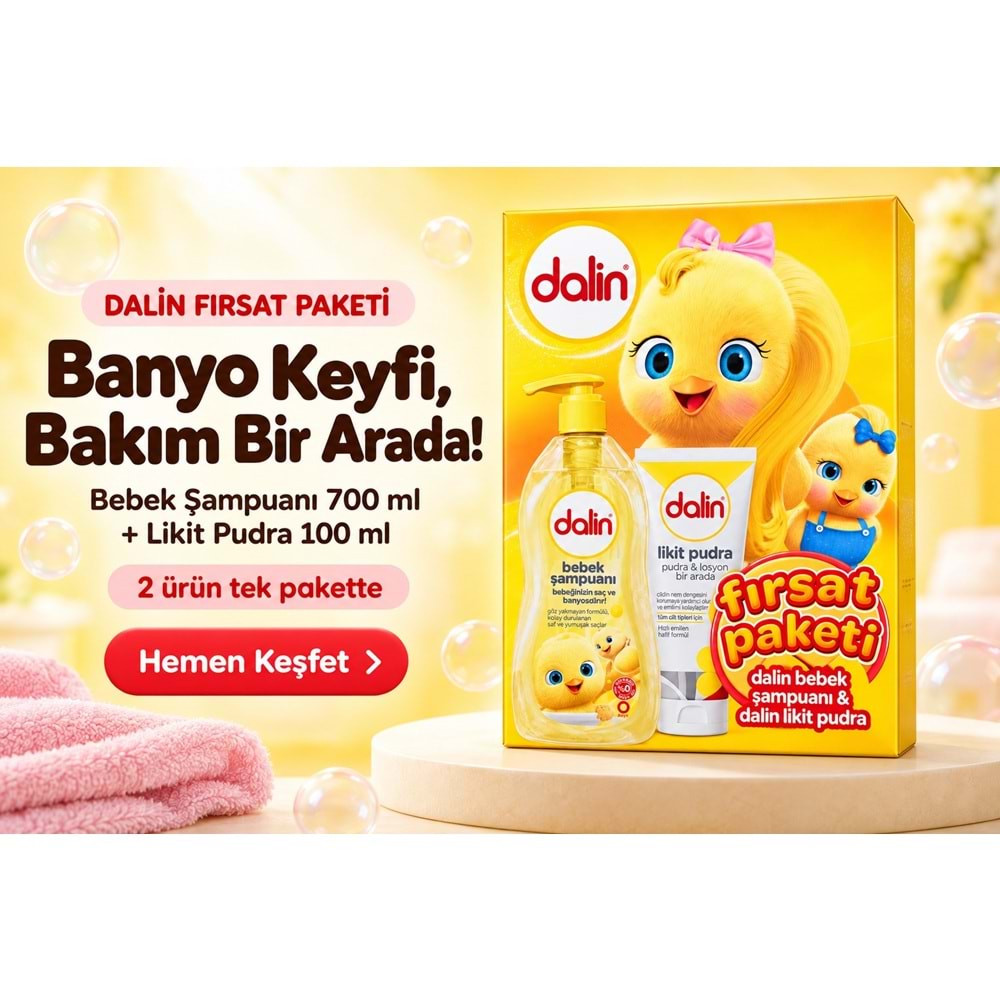 Dalin Bebek Şampuanı 700 ML + Likit Pudra 100 ML Fırsat Paketi
