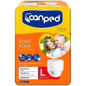 Canped Emici Külot Hasta Bezi L - Büyük - Large (İç Adet 8) Tekli Pk