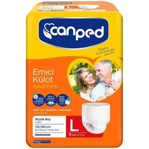 Canped Emici Külot Hasta Bezi L - Büyük - Large (İç Adet 8) Tekli Pk