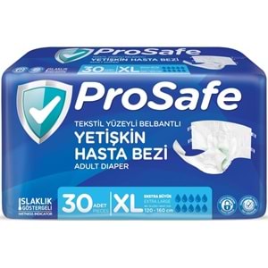 Prosafe Hasta Bezi Yetişkin Bel Bantlı Tekstil Yüzey XL - Extra Large - Ekstra Büyük Boy 30 Adet Tekli Pk