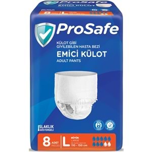 Prosafe Emici Külot Hasta Bezi L- Büyük- Large (İç Adet 8) Tekli Pk