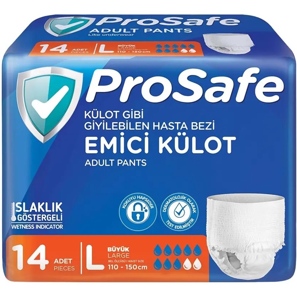 Prosafe Emici Külot Hasta Bezi L - Büyük - Large 14 Adet Tekli Pk